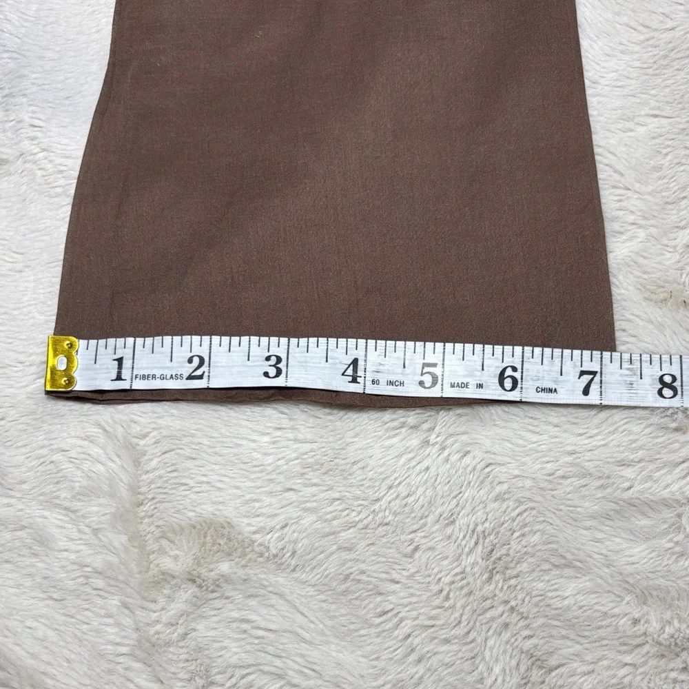 Talbots Dark Brown Flowy Blouse NWOT